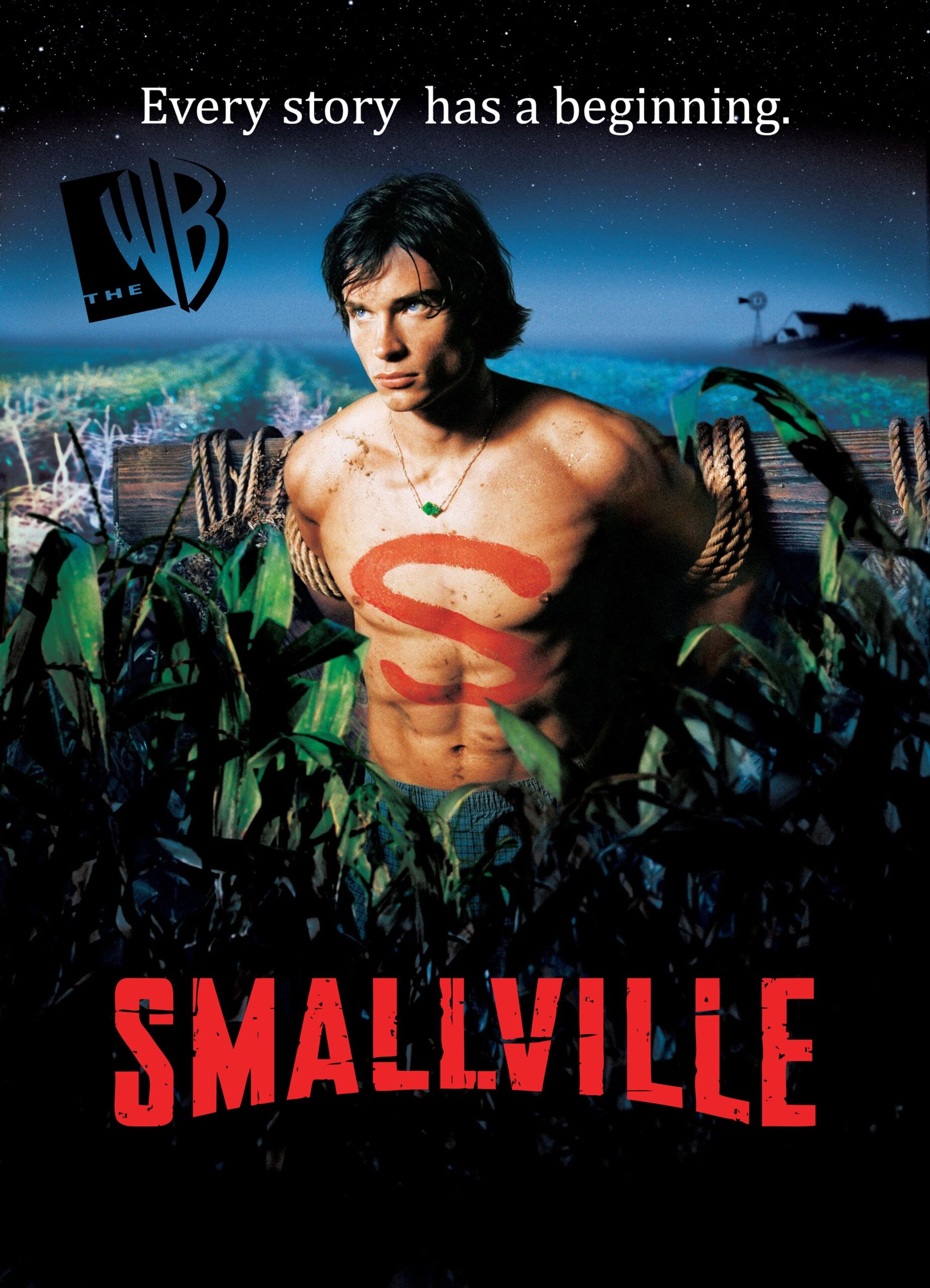 Smallville episodio piloto 2001 - Clark Kent crucificado en el espantapájaros