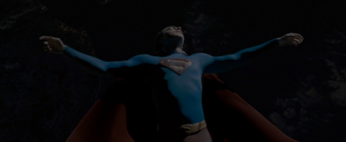 Superman Returns 2006 - Pose de crucifixión de Brandon Routh